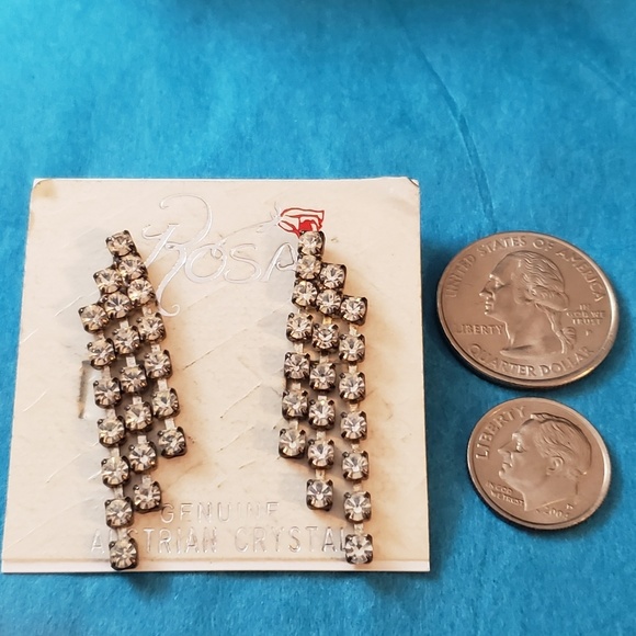 Dangling Australian crystal earrings - Picture 1 of 4